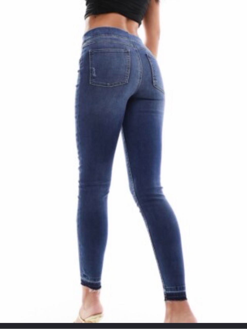SPANX Dark Blue High-Rise Skinny Jeggings